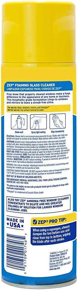 Zep ZUFGC24 Foaming Glass Cleaner 19 Ounces - Image 2