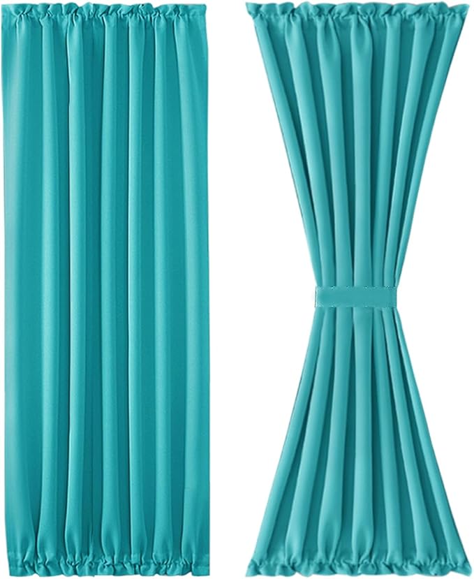 DWCN French Door Curtains – Rod Pocket Thermal Blackout Curtain - Image 7