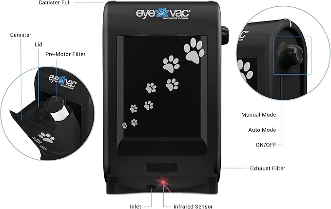 EyeVac Pet Touchless Vacuum Automatic Dustpan - Image 2