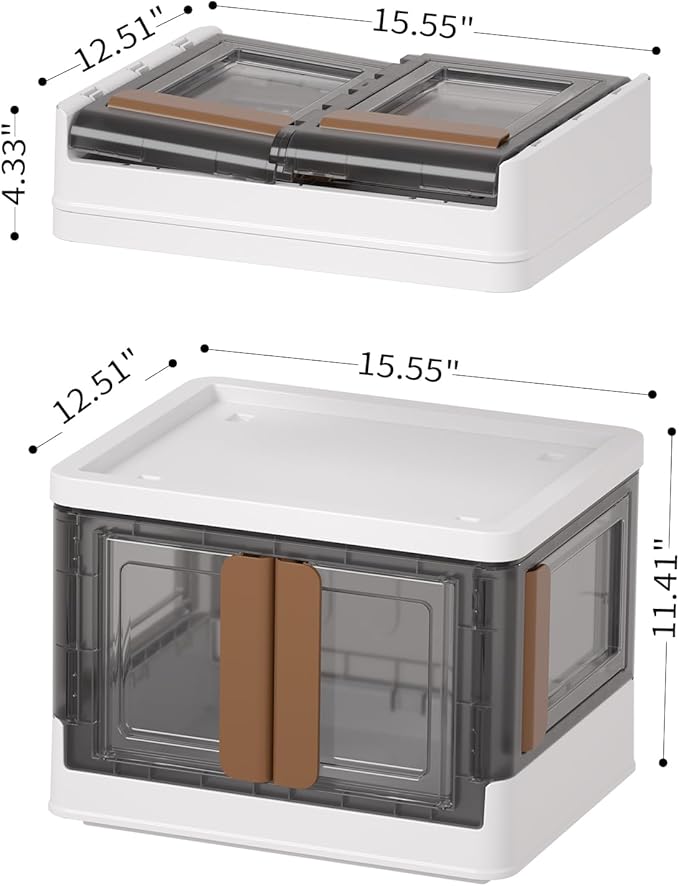 HAIXIN Cube Storage Bins with Lids, organization and storage with 4 Doors - Image 4