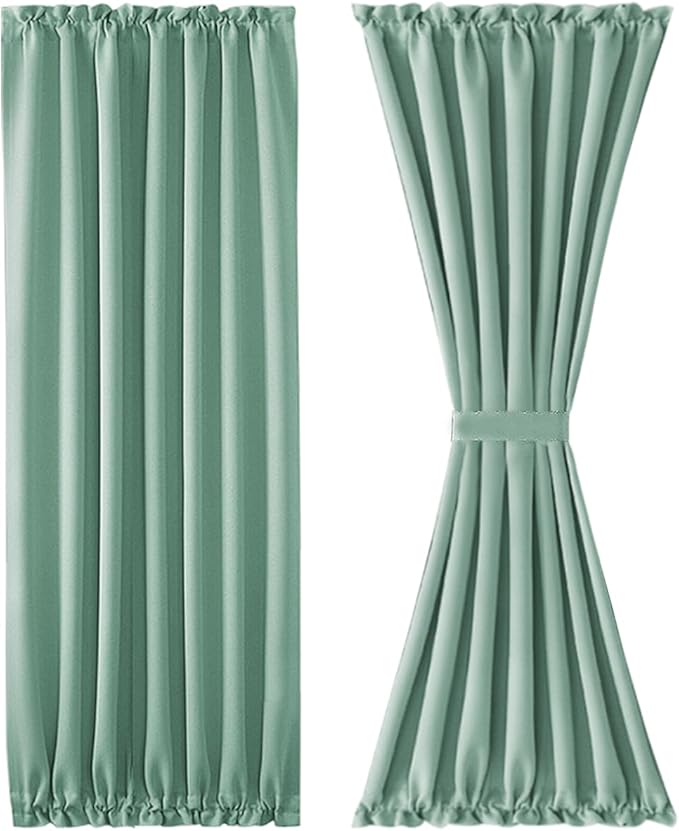DWCN French Door Curtains – Rod Pocket Thermal Blackout Curtain - Image 7