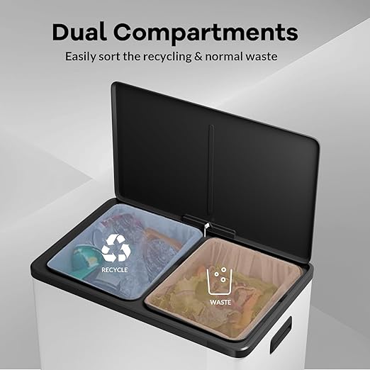 GarveeHome Step Dual Trash Can, 60L/16 Gallon Recycle Bins - Image 4