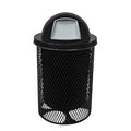 COATEDOUTDOORFURNITURE RDT-TXTBLK Heavy Duty 32 Gallon Round Trash Receptacle by CoatedOutdoorFurniture