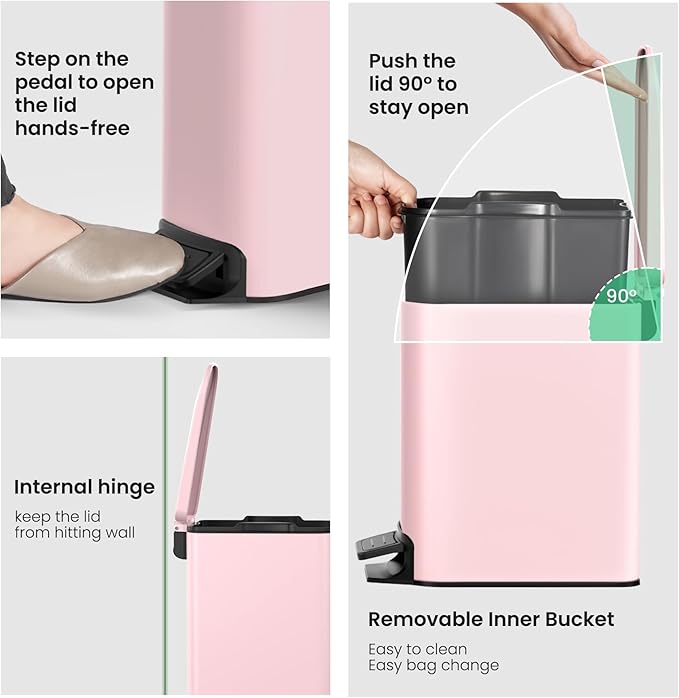 Cesun Small Bathroom Trash Can - Image 5
