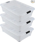 50 Quart Clear Plastic Under Bed Storage Bin by Nicesh