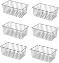 16" L x 12" W Wider Freezer Storage Organizer Baskets Container, Deep Metal by Y.Z.Bros