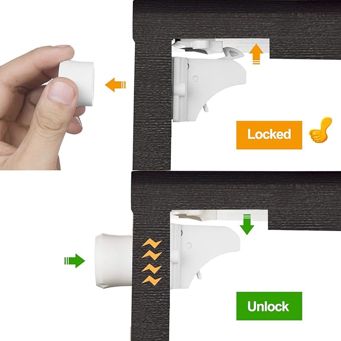 Vmaisi Adhesive Magnetic Locks for Cabinets & Drawers - Image 8