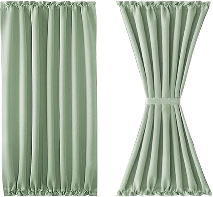 DWCN French Door Curtains – Rod Pocket Thermal Blackout Curtain - Image 7
