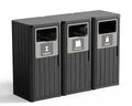 ROJIK 35" Tall Outdoor Trash Can, Weatherproof Resin Garbage Indoor Durable by ROJIK