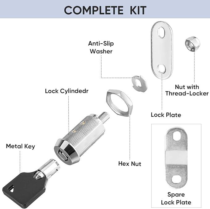PTEROMY 2 Pack Cabinet Locks - Image 3