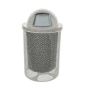 COATEDOUTDOORFURNITURE RDT-P-Gry Heavy Duty Round Trash Receptacle by CoatedOutdoorFurniture