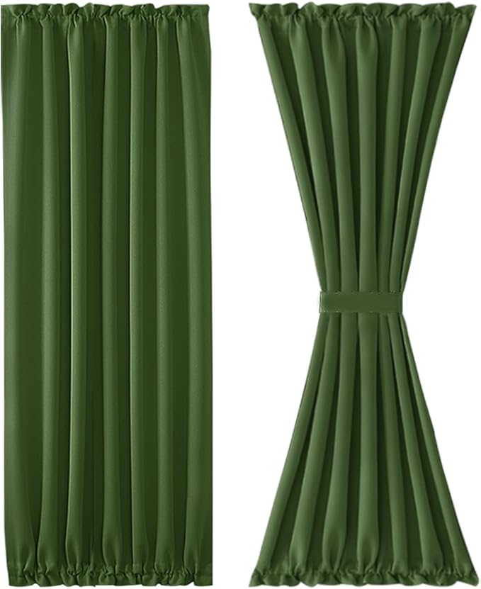 DWCN French Door Curtains – Rod Pocket Thermal Blackout Curtain - Image 7