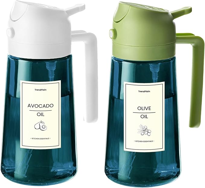 TrendPlain 16oz/470ml Blue Glass Olive Oil Sprayer by TrendPlain