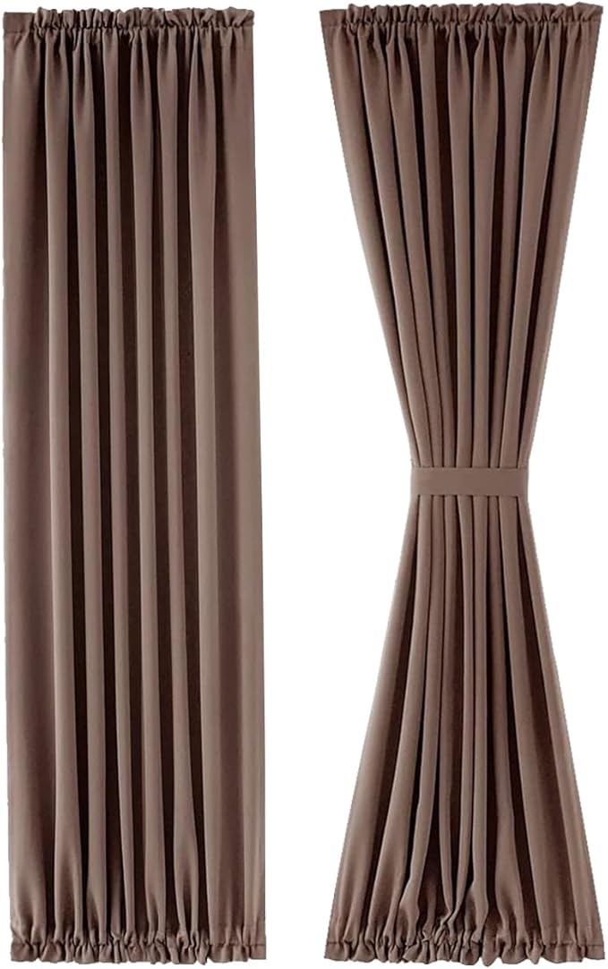 DWCN French Door Curtains – Rod Pocket Thermal Blackout Curtain - Image 7
