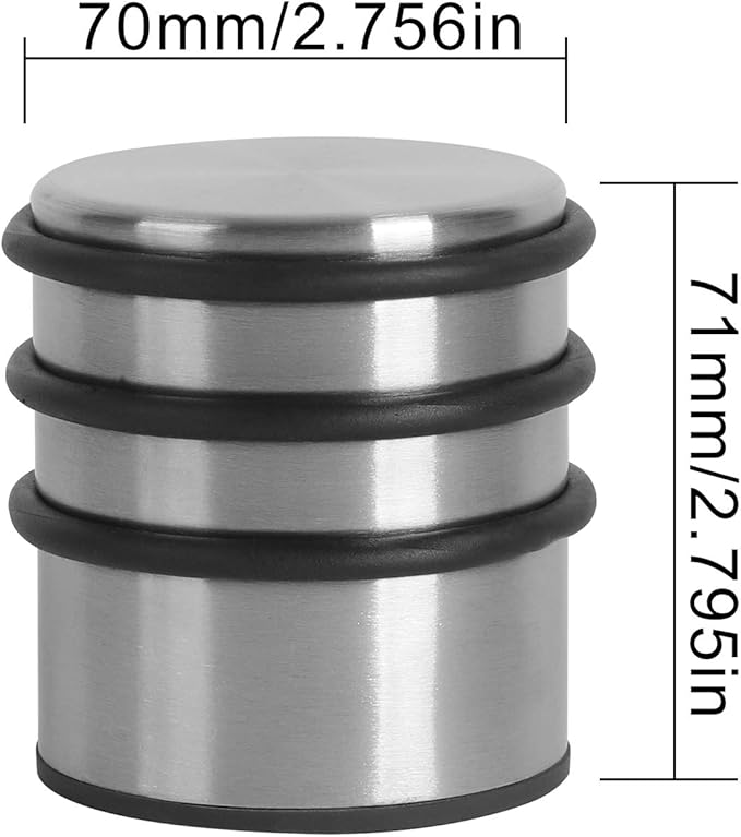 KINJOEK 2PCS Heavy Weight Door Stopper, No Drill Stainless Steel Door Stop - Image 2