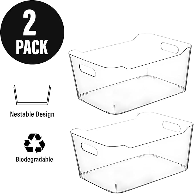 Clear Extra Large Plastic Storage Bins, Pantry Organizers and Storage - Image 6