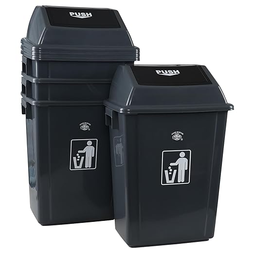 18 Gallon Tall Plastic Trash Can by Nihenok