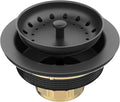 BOTEMY Stainless Steel Black Sink Drain Strainer Kit 3-1/2 inch Kitchen Drain by BOTEMY