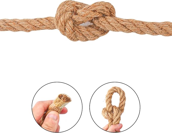 3/4 inch Hemp Rope, 82 Feet Twisted Manila Rope - Image 3