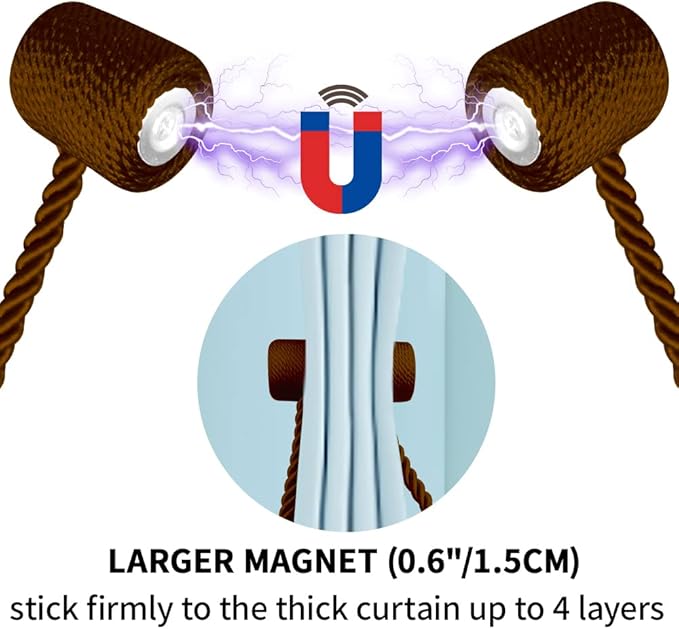 18 Inch Strong Magnetic Curtain Tiebacks, Curtain Holdbacks Modern Upgrade - Image 3