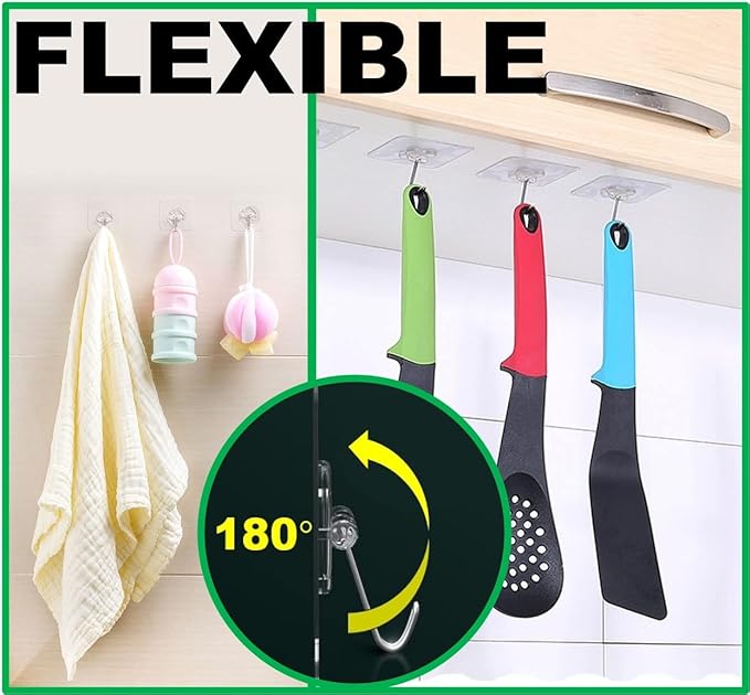 40pcs Heavy Duty Adhesive Hooks - Image 2
