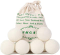 Wool Dryer Balls Organic XL 6-Pack, Reusable Natural Fabric Softener, Dryer by FHQSX