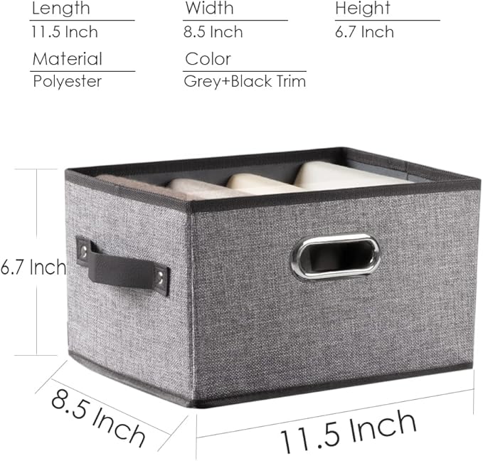 PRANDOM Fodable Storage Bins for Closet Decorative Fabric Storage Baskets Cubes - Image 5