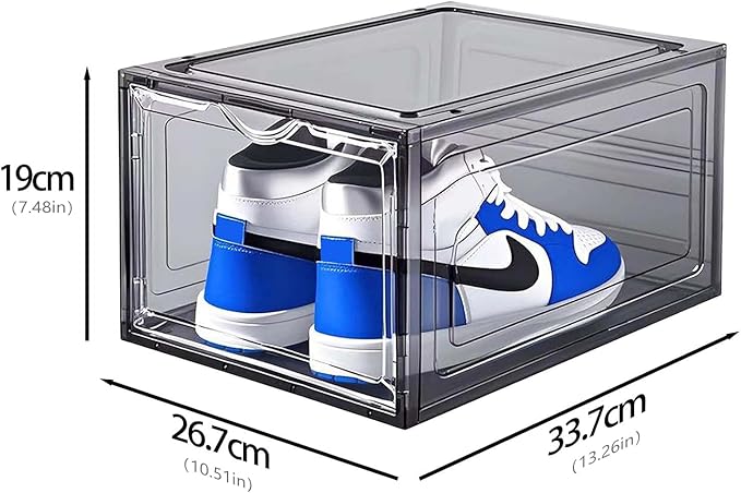 8 Pack Shoes Box Display Case Thicken Shoe Organizer Stackable Boxes - Image 2
