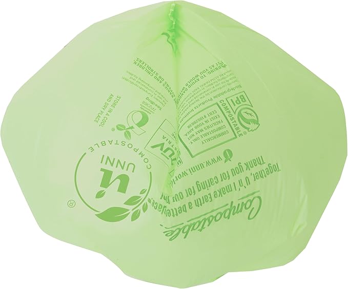 UNNI Compostable Trash Bags, 20-23 Gallon / 87 Liter, Extra Thick 1.0 mil Large - Image 6