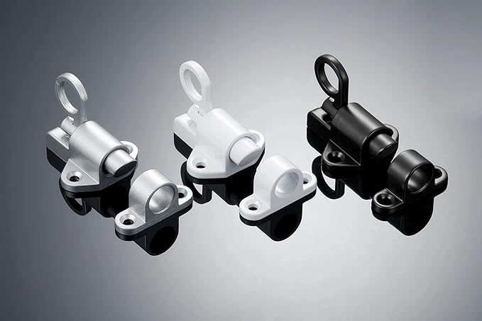 2 Packs Self-Closing Latches，White Spring Door Lock，Resilient Bolt Latch - Image 8