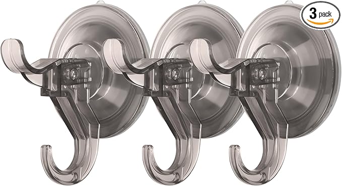 Antimbee 3 Pack Suction Cup Hooks, Removable Small Hooks by Antimbee