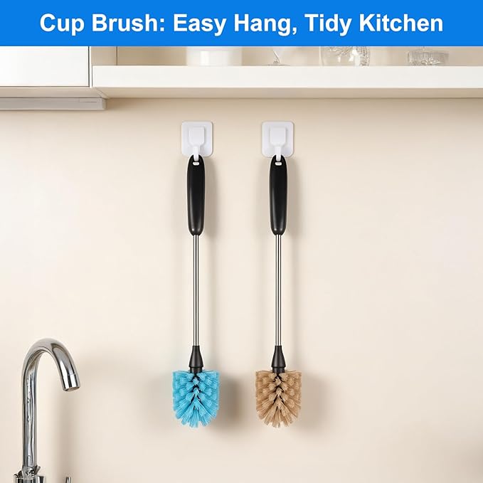 Bottle Brush, 15-inch Stainless Steel Long Handle Cleaning Brush, Kitchen - Image 7