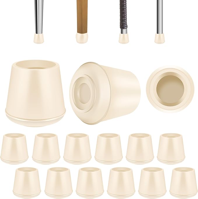 7/8" Round Rubber Chair Leg Tips Caps, Chair Leg Floor Protectors, Non-Slip by VOCOMO