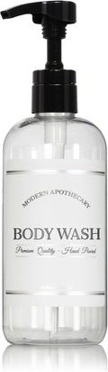 Refillable Clear PET Plastic 16 oz Body Wash Bottle by ArtanisHome