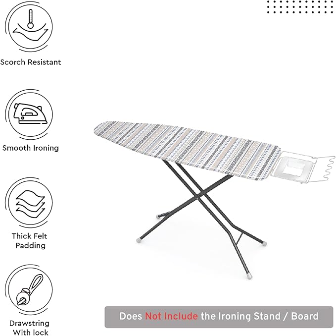 Encasa XO Ironing Board Cover and Pad 49"x18" - Image 3