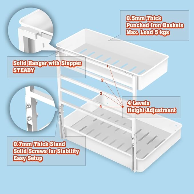 EVERIE Metal Pull Out Slide Shelf Organizer - Image 4