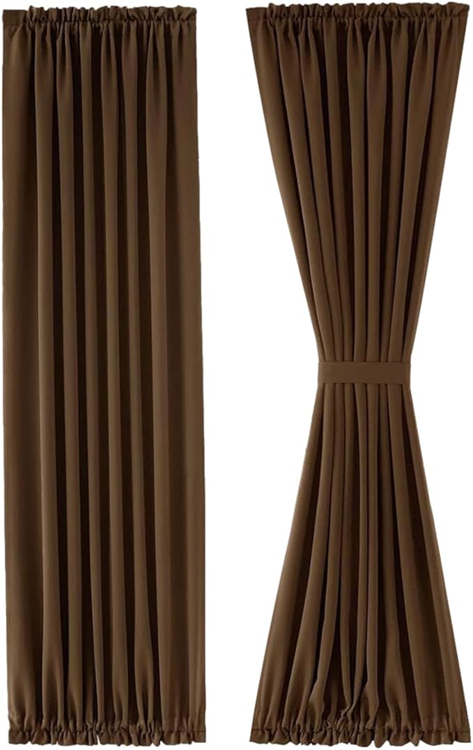 DWCN French Door Curtains – Rod Pocket Thermal Blackout Curtain - Image 7