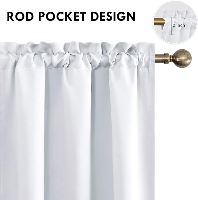 DWCN Blackout Curtains Room Darkening Thermal Insulated Bedroom Curtains Window - Image 4