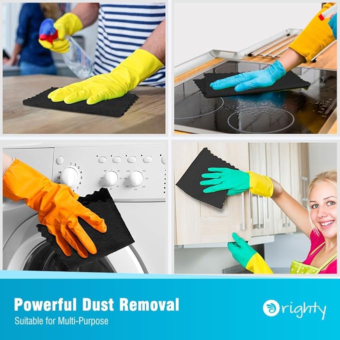 Orighty Cleaning Cloths 12x12 inch, Highly Absorbent Microfiber Cleaning - Image 4