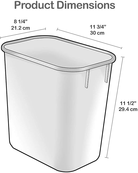 Acrimet Wastebasket, Deskside Bin, 3.25 Gallon/13 Quart/ 12 Liter - Image 9