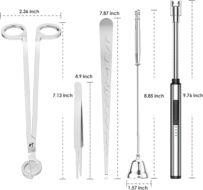5 in 1 Candle Accessory Set, Candle Wick Trimmer Cutter, Candle Wick Dipper - Image 6