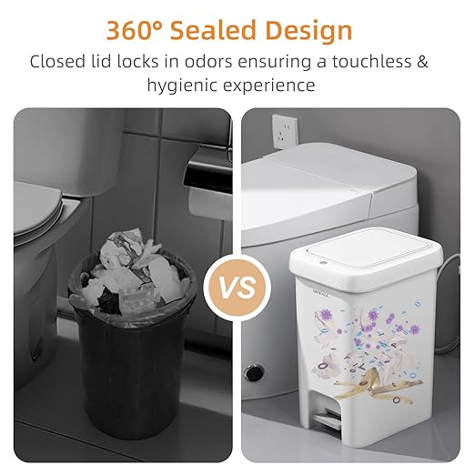 MOPALL Small Bathroom Trash Can - Image 4