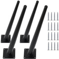 4PCS 16 Inch Matte Black Tapered Angled Legs by IURRDOP