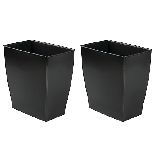 iDesign Small Rectangular Bathroom Trash Cans by iDesign