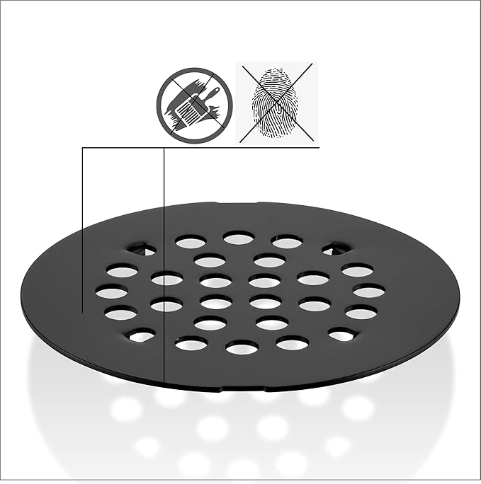 rrajj 4-1/4 Inch Round Snap-in Shower Floor Drain Cover Replacement Cover - Image 3