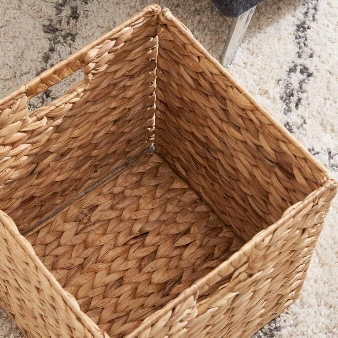 12x12x12 Storage Cube, Water Hyacinth Storage Baskets, Wicker Storage Baskets - Image 4