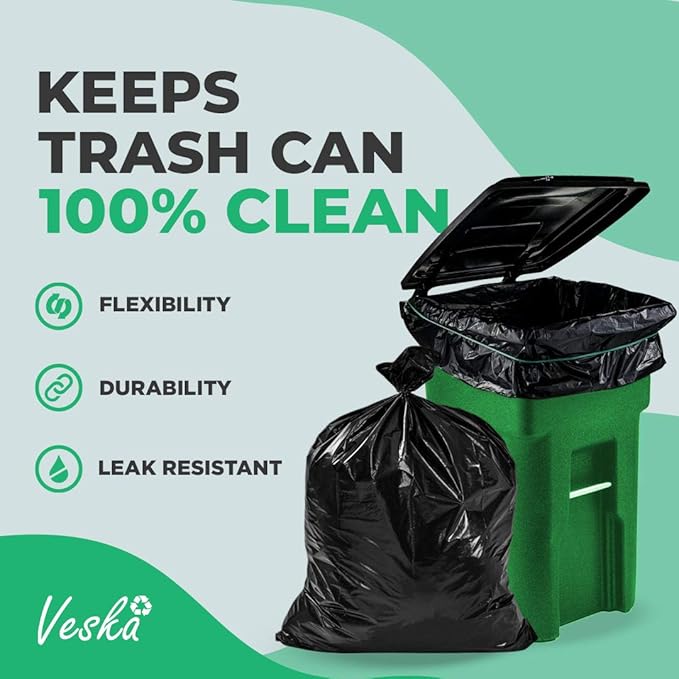 95 Gallon Trash Bags Heavy Duty | Mega-Value Pack 72 Bags | Extra Large Black - Image 6