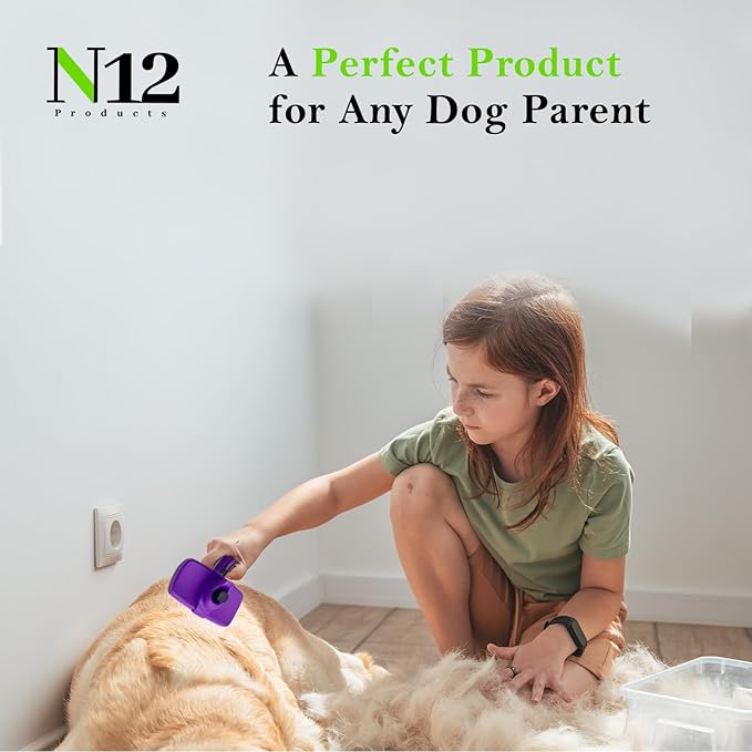 N12 Cat, Dog Hair Remover/Lint Roller and Grooming Hair Bush Combo – Pet Fur - Image 4