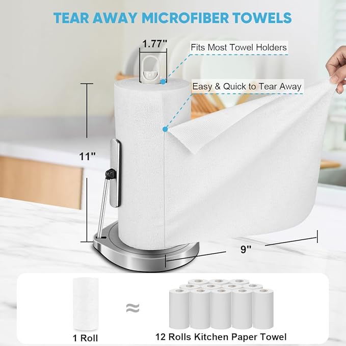 AIDEA Microfiber Cleaning Cloth Roll, Microfiber Towels - Image 2