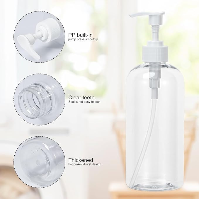 Pump Bottle Shampoo Pump Dispenser, Yebeauty Shampoo Bottles - Image 3